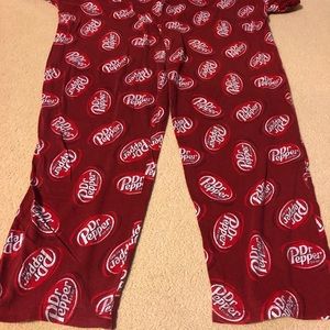 Mens 2x Dr Pepper Flannel Pajama Pants 